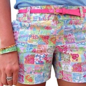 Lilly Pulitzer Callahan Vintage Slub Short EUC State Of Mind Size 14
